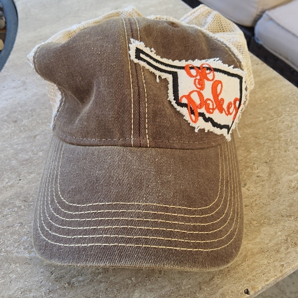 Go Pokes Brown Trucker Hat For Okloahoma State